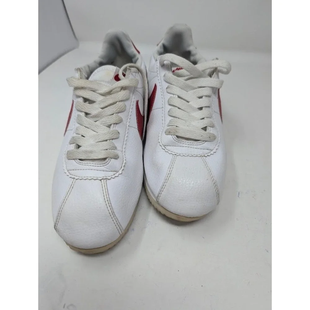 Nike Classic Cortez Leather Forrest Gump White Red Blue Sneakers Men's 8.5